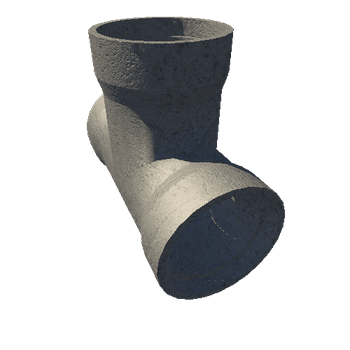 Concrete pipe T-section prefab